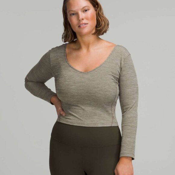 Lululemon Align Long Sleeve Shirt Heathered Rover size 6 - Picture 1 of 8